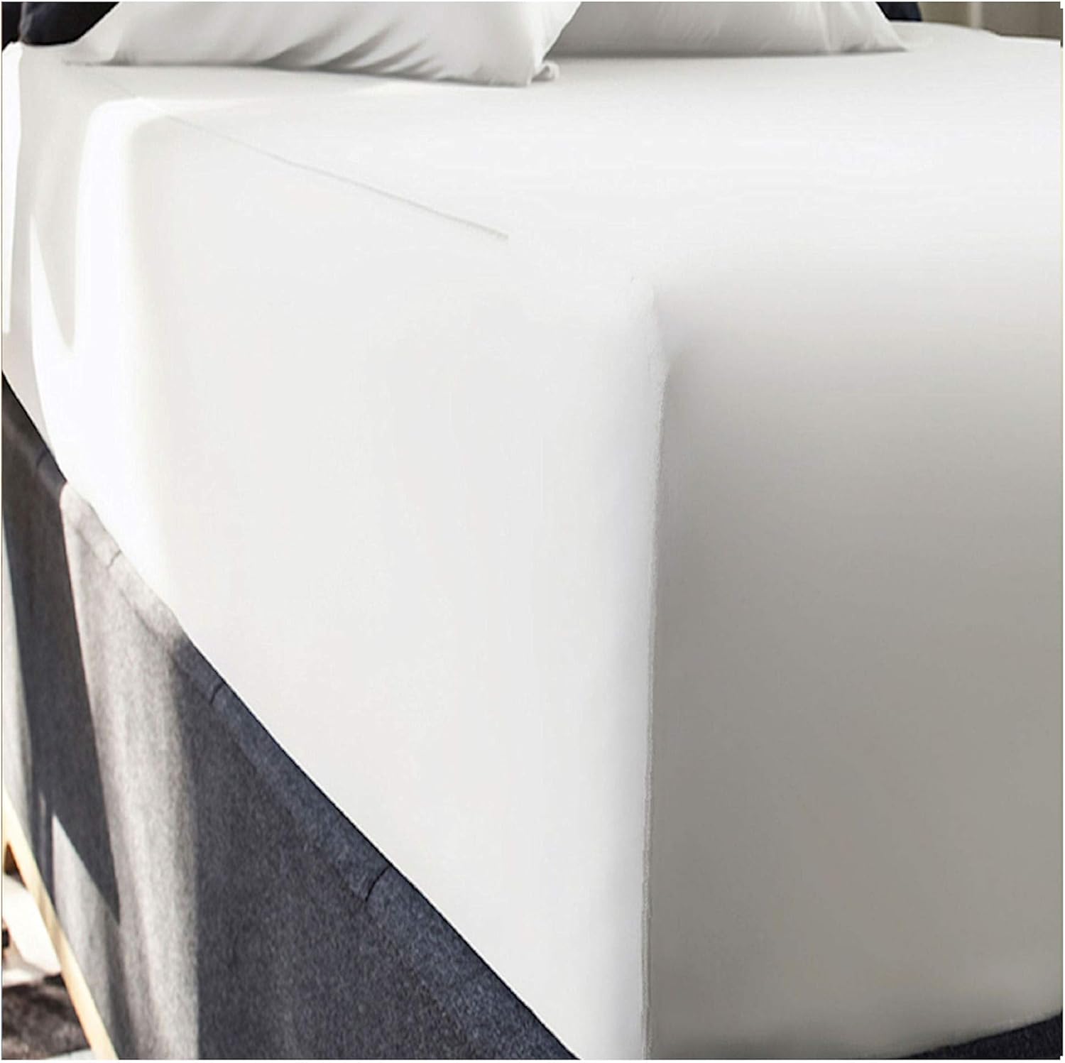 16" Extra Deep King Size Fitted Sheet SNOW In 100% Pure Egyptian Cotton ***Carefully Woven From Long Staples*** By Rejuvopedic ©