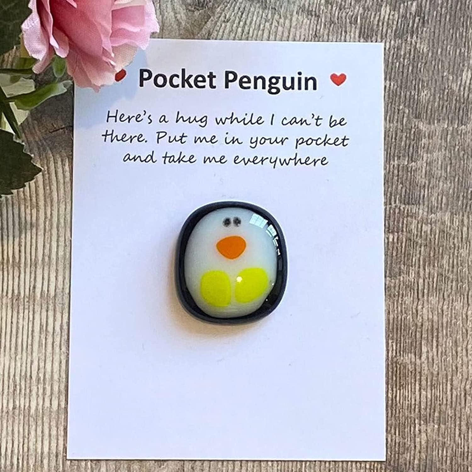 A Little Pocket Penguin Hug, Mini Cute Animal Decoration Funny Pocket Hug Penguin Stress Relief Toy with Card, Unique 2025 Gifts Special Encourage for Teens, Gifts for Him Her Boyfriend Girlfriend