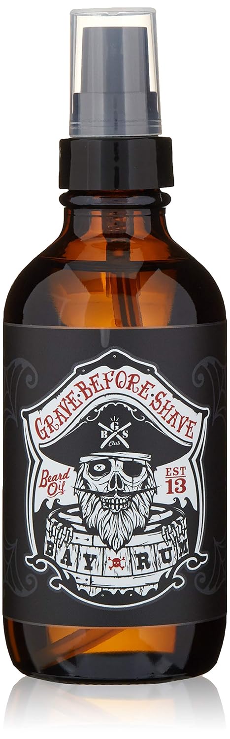Grave Before Shave™ Beard Oil (Bay Rum Scent) 4 Oz. Bottle