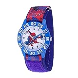 MARVEL Spider-Man Kids' Plastic Time Teacher Analog Quartz Nylon Strap Watch