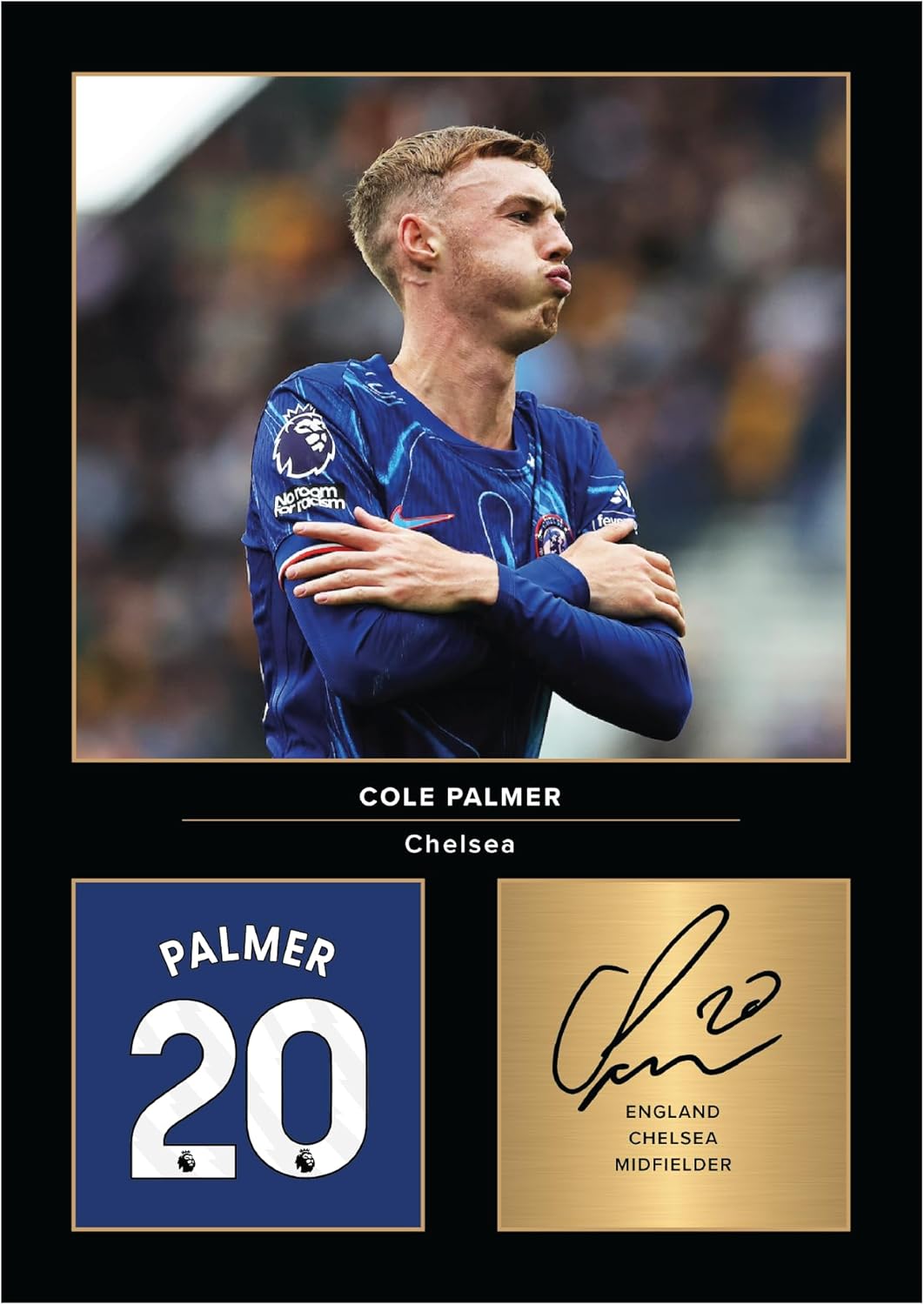 Icons Wall Art Cole Palmer Chelsea Signed A4 Printed Photo Picture Display Gift For Chelsea Fans Digitally Reproduced Signature Unframed