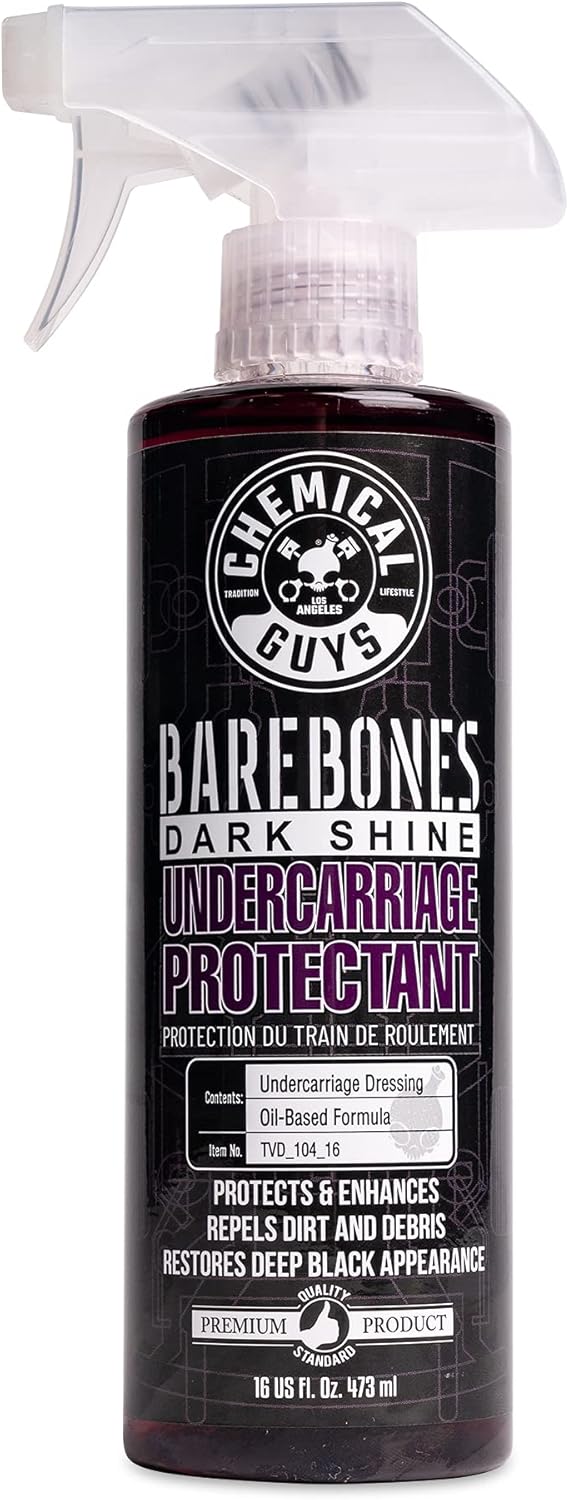 Chemical Guys TVD_104_16 Bare Bones Premium Dark Shine Spray for Undercarriage, Tires and Trim, Safe for Cars, Trucks, Motorcycles, RVs & More, 16 fl oz