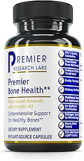 Premier Research Labs Premier Bone Health - Bone Health Vitamins, Bone Strength Supplement for Women & Men, Calcium Supplement with Vitamin K2, Healthy Bone Support - 90 Capsules