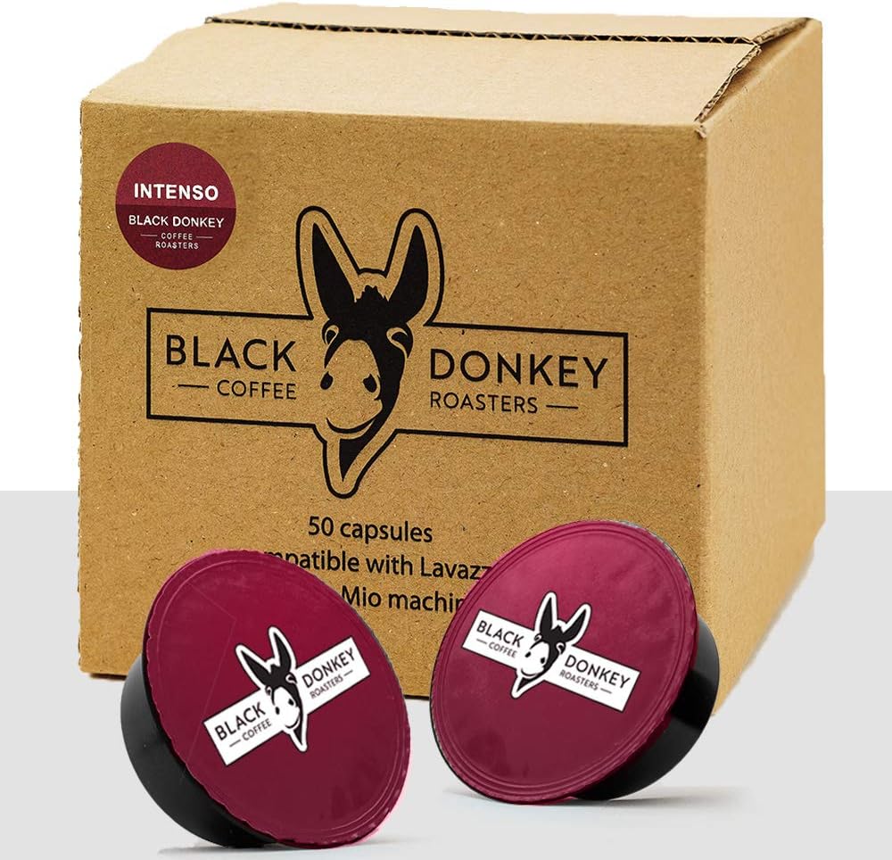 Black Donkey - 50 Capsules Compatible with Lavazza® A Modo Mio®* Machines | INTENSO