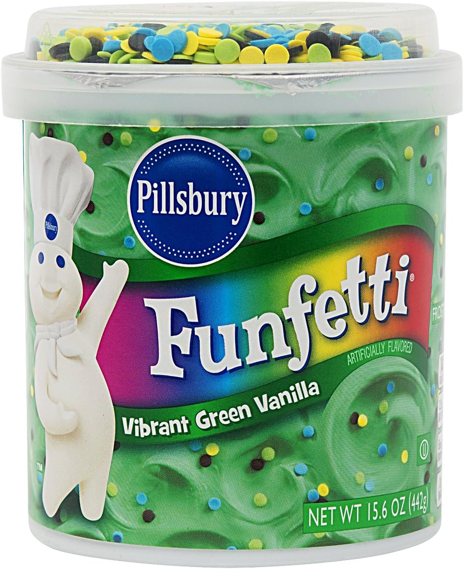Pillsbury Funfetti Vibrant Green Vanilla Frosting