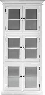 Ergode Country Home Staple | Timeless Farmhouse Style Pantry Cabinet | Spacious Storage for Dishes & Pantry Essentials | Coordinated Colors | Glazed Cupboard Fronts
