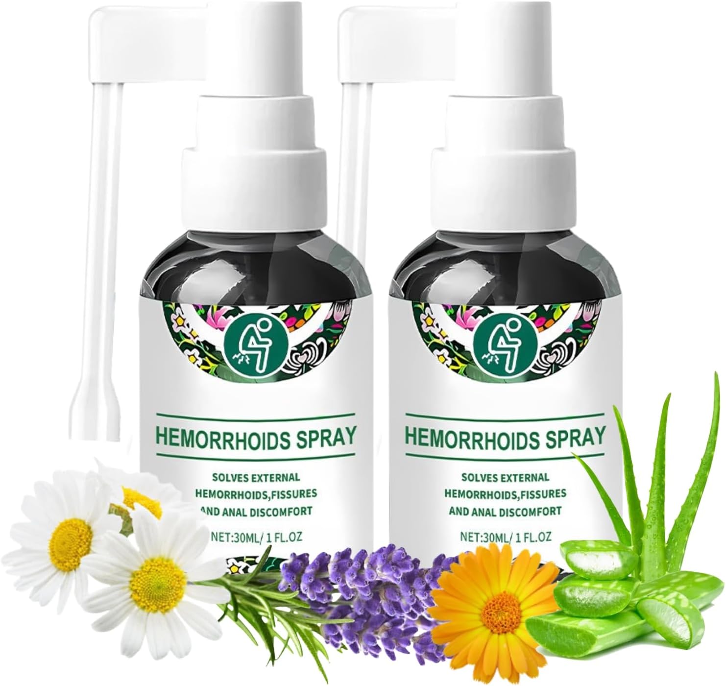 2PCS Herbal Hemorrhoid Spray - Piles Treatment Extra Strength - Hemorrhoids Treatment Soothes Itching and Discomfort - Hemorrhoid Relief Spray for Adult with Safe Formula