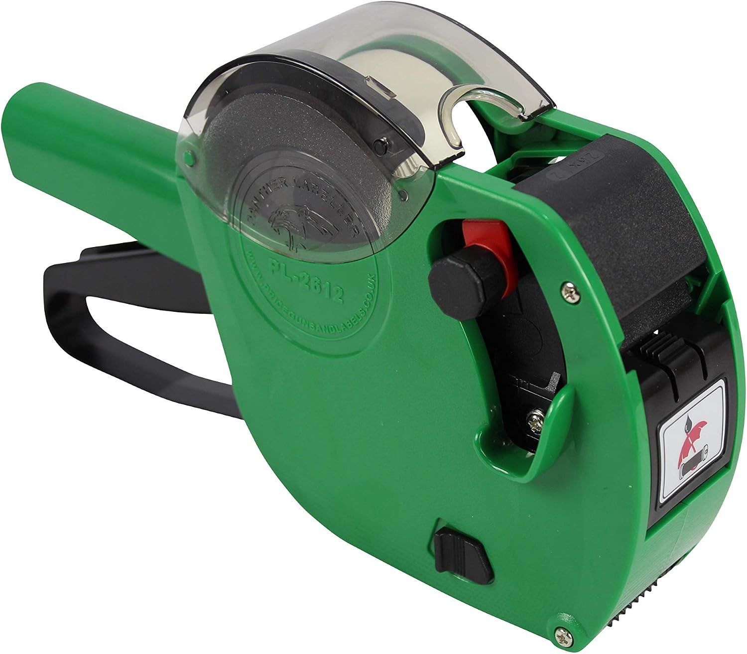 Panther™ PL-2612 Date Coding Gun with 3 Rolls of White Permanent 'Best Before' Labels with Black Text