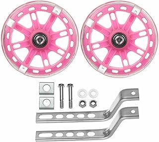 Bicycle Training Wheels, Training Wheels for Kids Bike, Universal Bicycle Wheels, Children's bicycles Adjustable Stabiliser Support Wheels for Kids (Pink)