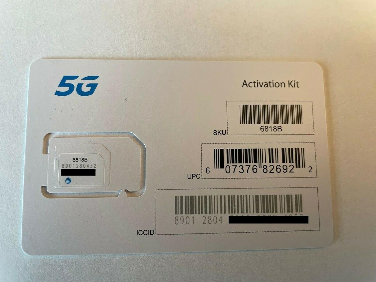 AT&T 5G TRIPLECUT SIM Card for USE ON Any AT&T iPhone OR 5G - 4G Device! Included is a Simbros Sim Key to Open Any sim Door on Any 5g Phone (Pack of 100)