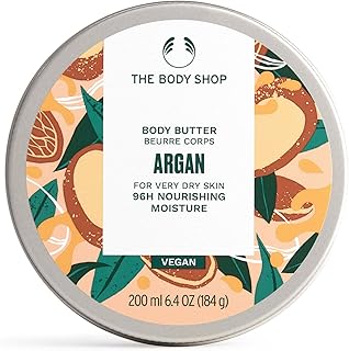 The Body Shop Argan Body Butter – Nourishing & Moisturizing Skincare for Very Dry Skin – Vegan – 6.4 oz