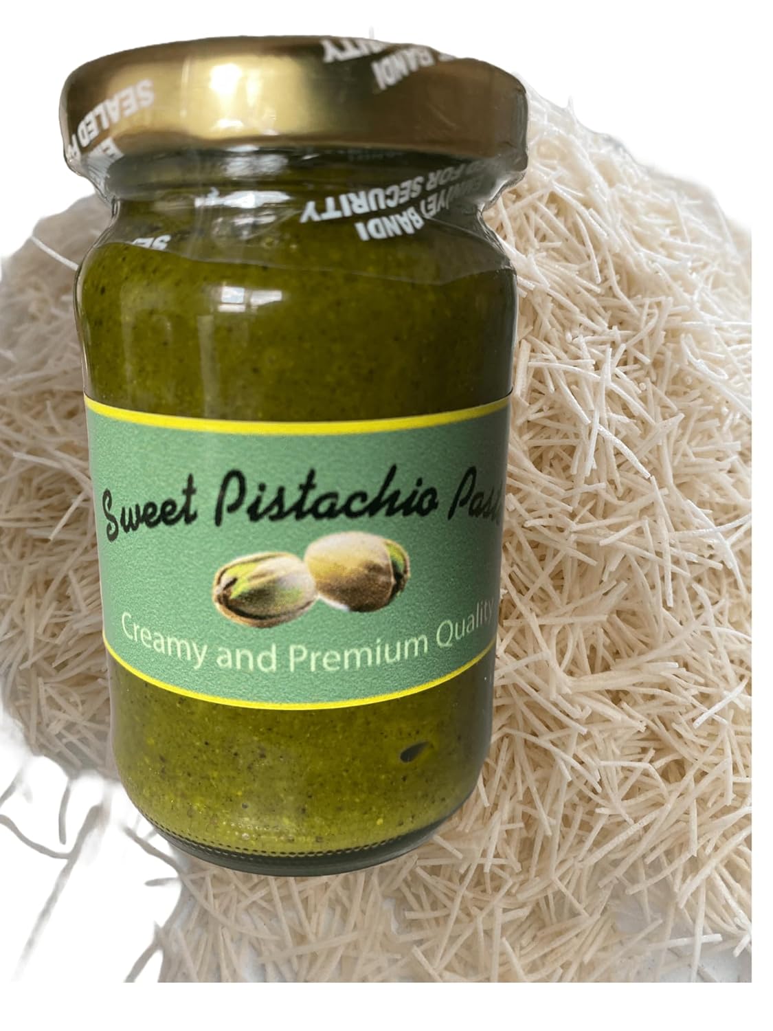 3.5 OZ Kataifi Shredded Fillo Dough + 3.5 OZ Turkish Pistachio Paste for Dubai Chocolate Bar Pistachio