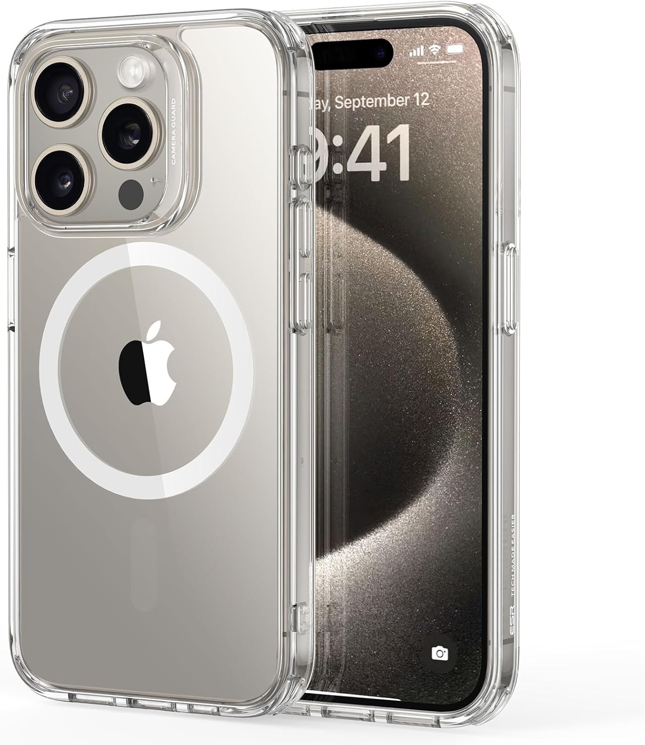 ESR for iPhone 15 Pro Max Case, Compatible with MagSafe, Military-Grade Protection, Yellowing Resistant, Scratch-Resistant Back, Magnetic Phone Case for iPhone 15 Pro Max, Classic Series, Clear