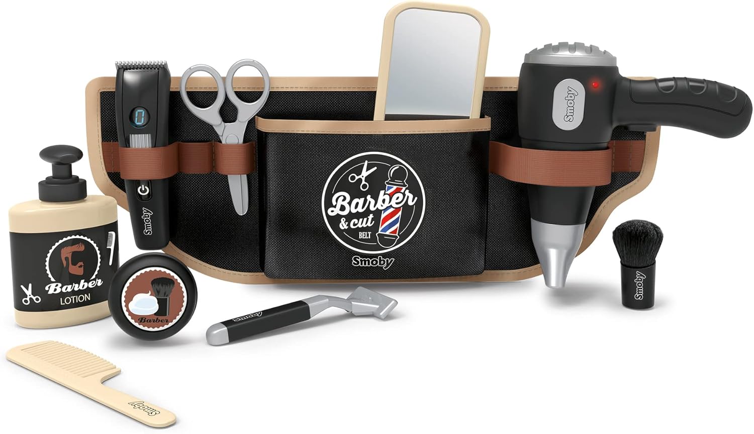 Smoby Barber'S Tool Belt - The Barber Tool Belo Is Guaranteed To Provide Hours Of Fun With Ten Amazing Accessories, Suitable For Children Over The Age Of 3