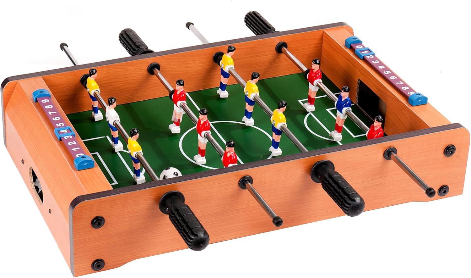 M.Y Mini Table Top Foosball Game | 41cm x 23cm | Six-A-Side Football Table Game For Kids and Adults | Football Gift