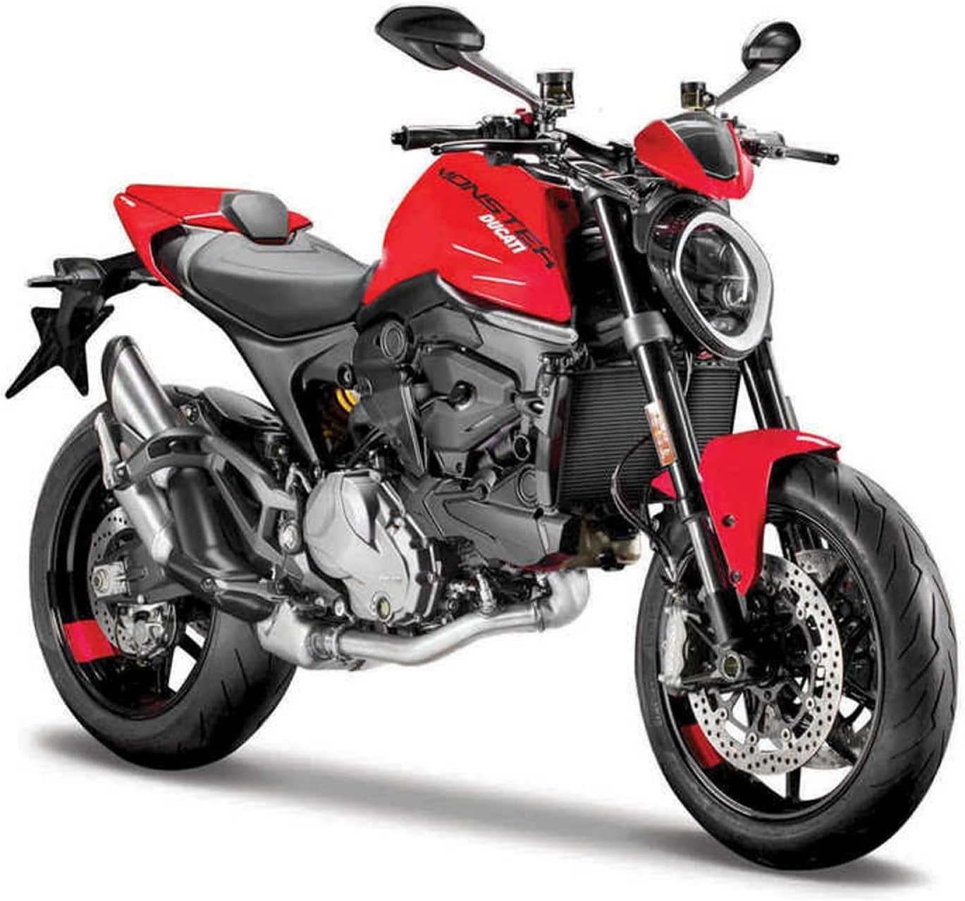 Maisto DUCATI MONSTER Motorbike - Incredibly Detailed Die-Cast Replica Collectible Model - 1:18 Scale, Red