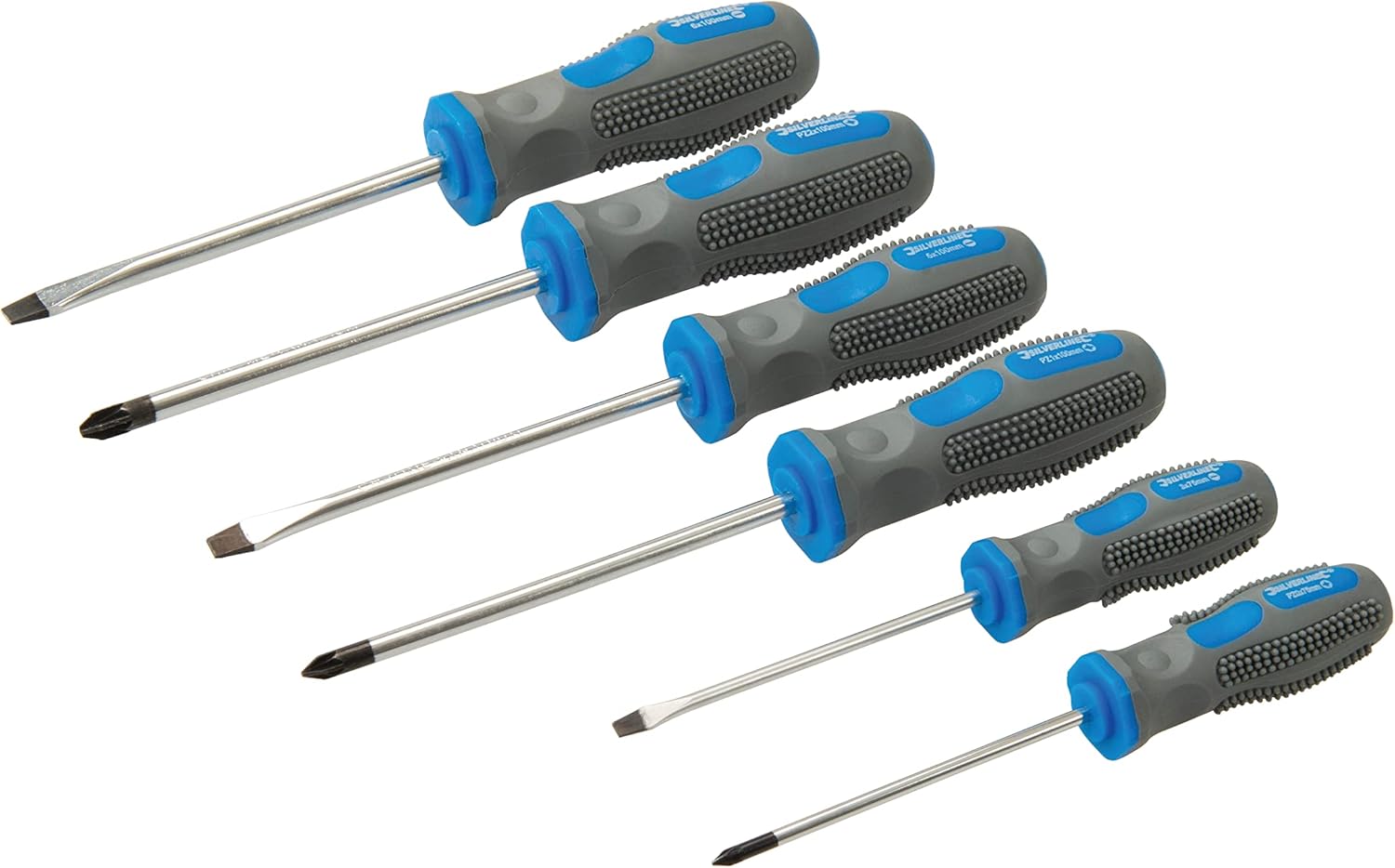 Silverline General Purpose Screwdriver Set 6pce (546524), Blue & Grey