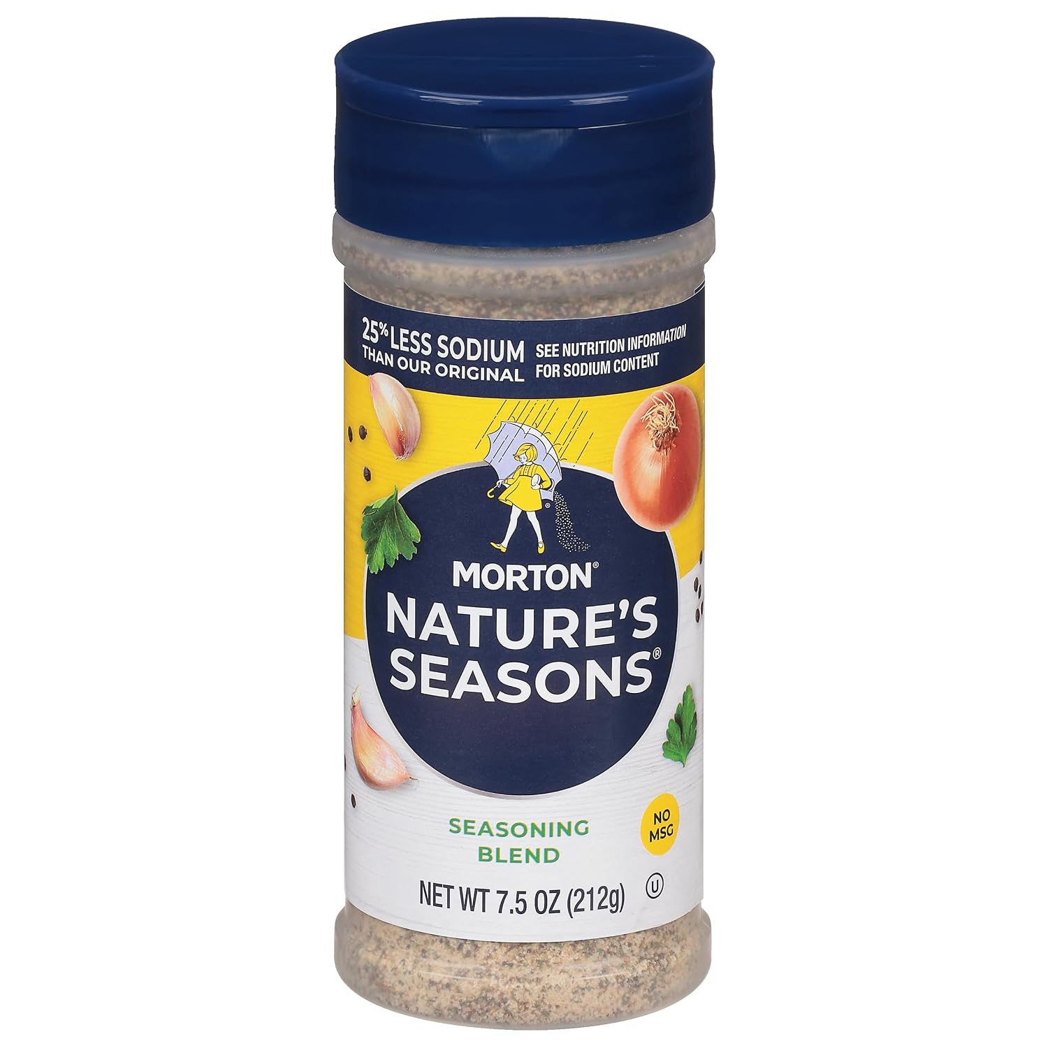 Morton Nature's Seasons - Reduced Sodium Seasoning Blend, (7.5 oz), Perfect for Cooking & Seasoning
