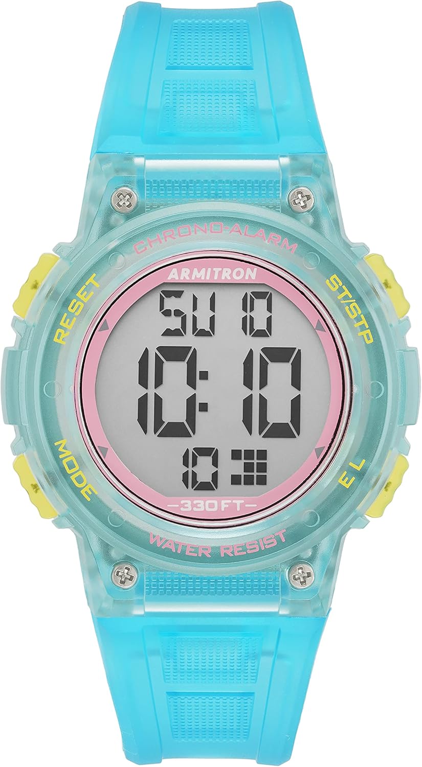 Armitron Sport Women's Digital Chronograph Resin Strap Watch, 45/7086
