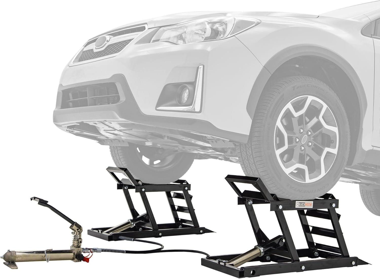 Black Widow Hydraulic Car Lift with Ramp - 3,000 lb. per Pair Capacity