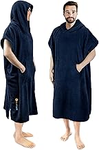 SUN CUBE Surf Poncho Changing Robe with Hood | Quick Dry Microfiber Wetsuit Changing Towel with Pocket for Surfing Men Women
