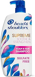 Head & Shoulders Supreme Dandruff Shampoo with Argan Oil, Anti Dandruff Scalp Treatment, Sulfate Free, Soothes Scalp, Deep Moisturization, Controls Itch, Natural Rose Essence, 28.2 Fl Oz