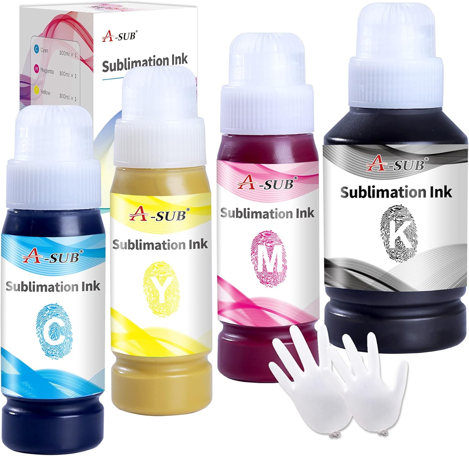 A-SUB 420ml Sublimation Ink Refill for Epson printers, Easy Filling for ET1800 ET2700 ET2800 ET3700 ET3800 ET4700 ET4800 ET5800 ET14100 ET16100 ET16600 series EcoTank Printers for Heat Transfer