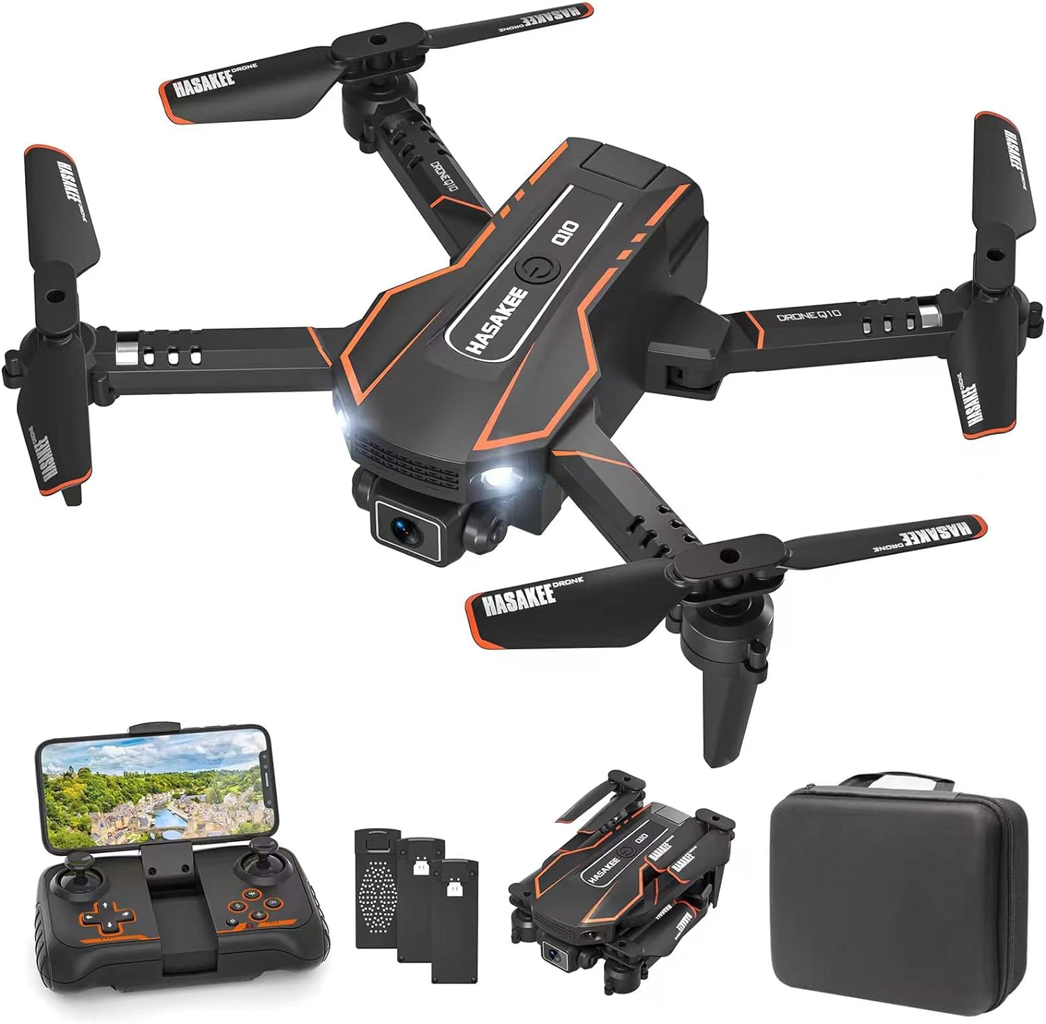 AVIALOGIC Mini Drone with Camera for Kids, Remote Control Helicopter Toys Gifts for Boys Girls, FPV RC Quadcopter with 1080P Live Video Camera, Gravity Control, 3 Batteries, Carrying Bag