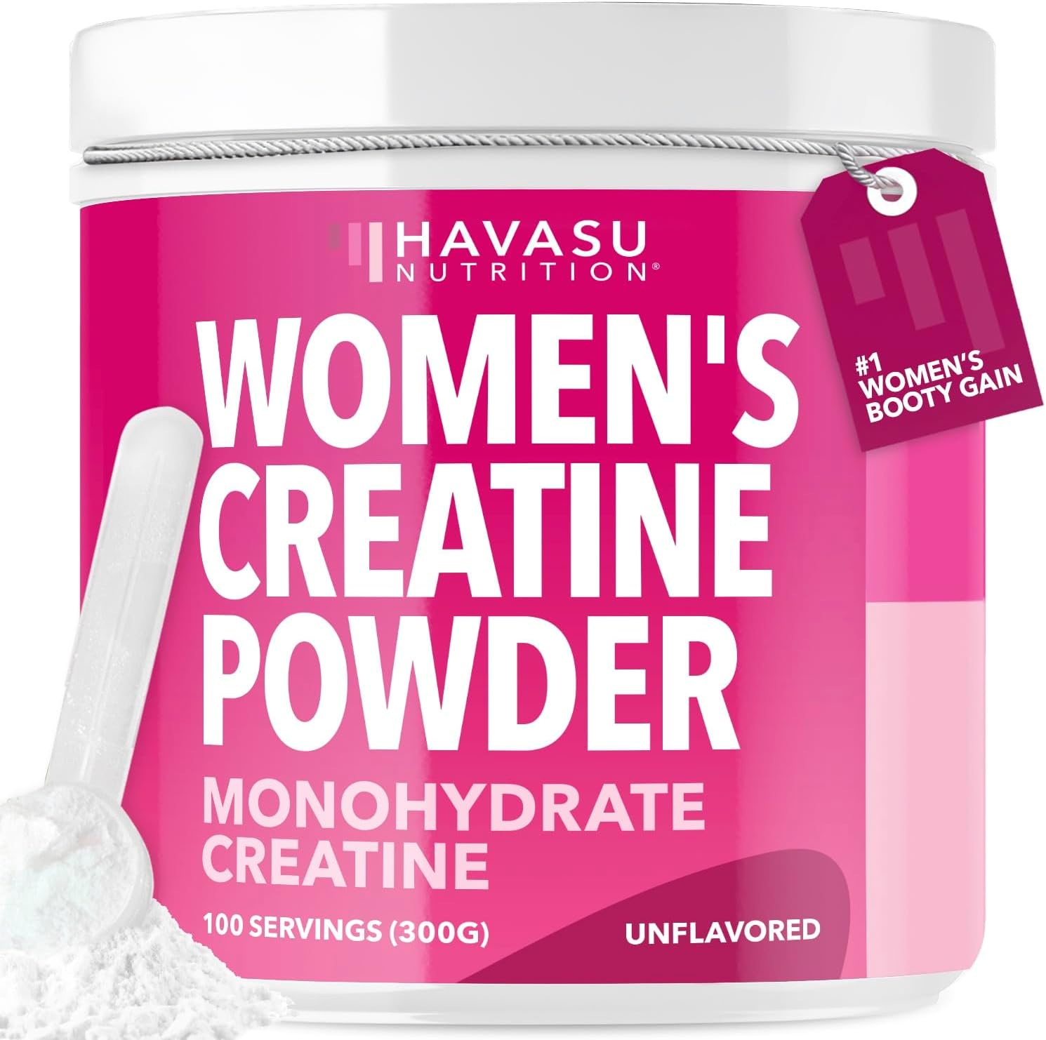 Creatine for Women - Micronized Creatine Monohydrate - Post-Workout Recovery Powder for Energy Support, Lean Muscle Mass, and Booty Gain - 3g Per Serving - Unflavored, Vegan, Non-GMO, 100 Servings