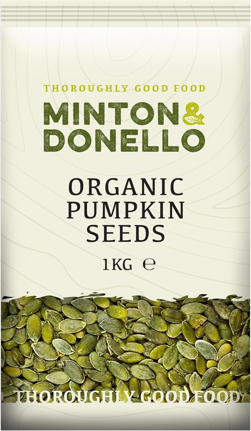 Minton & Donello - Premium Organic Pumpkin Seeds, Raw, Nutrient-Rich, Vegan Friendly, 1kg