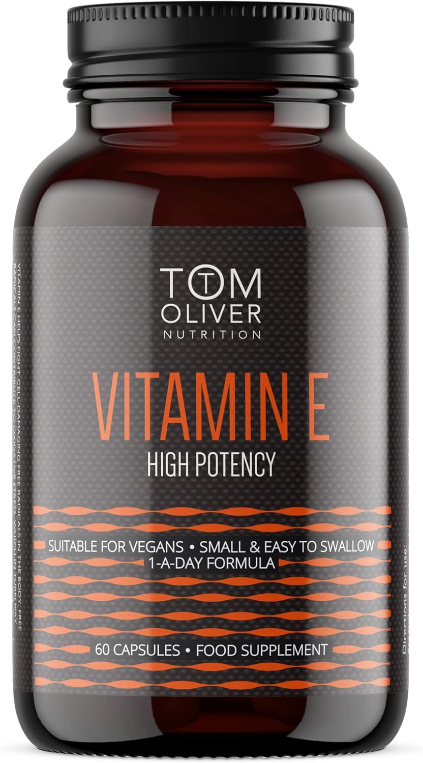 Tom Oliver Nutrition - Vitamin E 400IU High Potency, Highly Absorbable (60 Softgels) (1)
