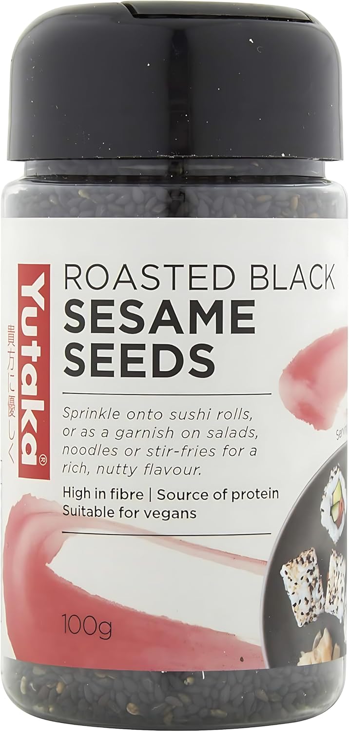 Yutaka Roasted Black Sesame Seeds 100g | Nutty & Aromatic – Perfect for Asian Dishes, Baking & Garnishing