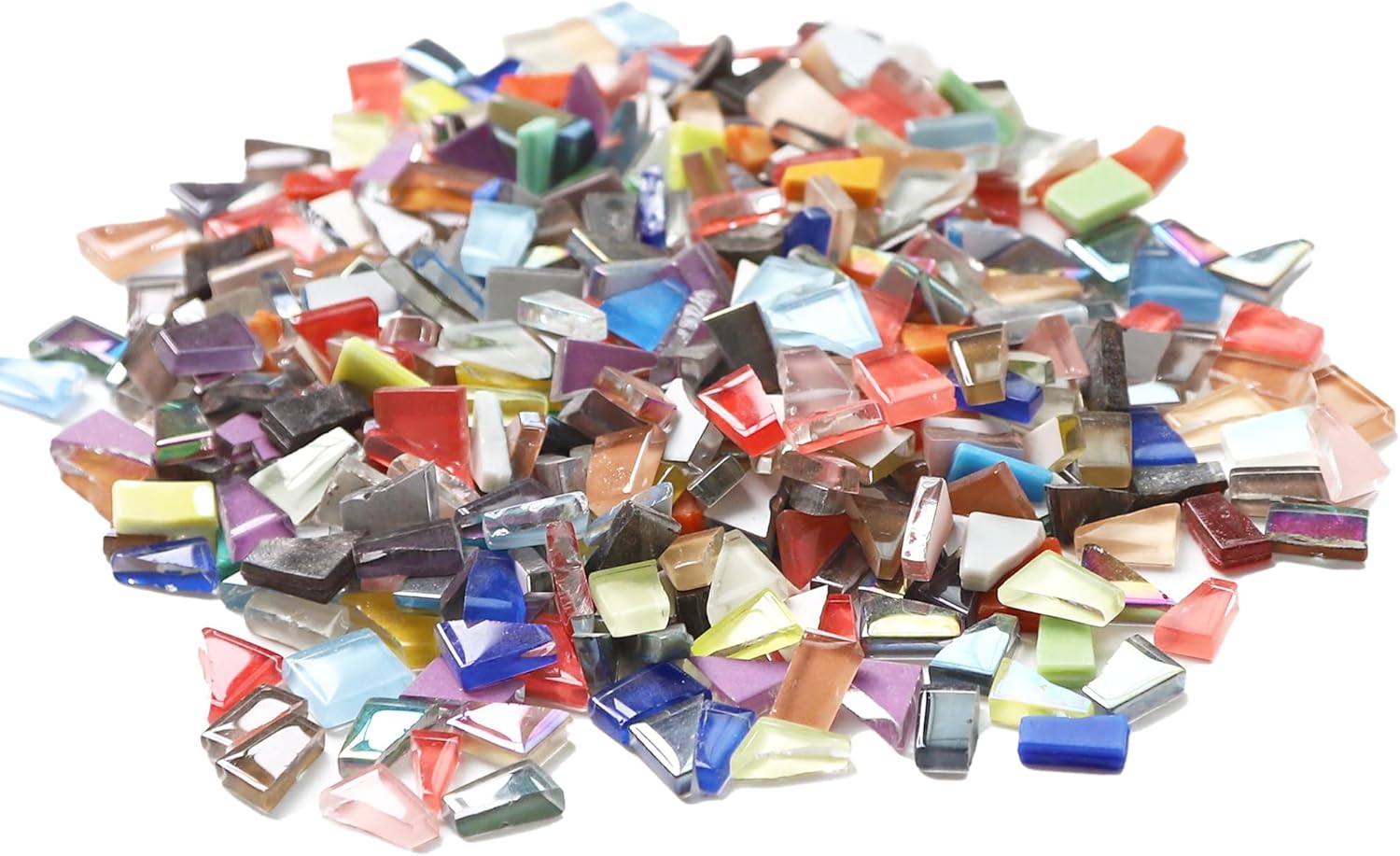 WENLISELL 1KG Irregular Mosaic Tiles Arts and Crafts, Random Color Shapes Mosaic Glass Pieces for Crafts, Arts, DIY Mosaic Kits, Home Decoration