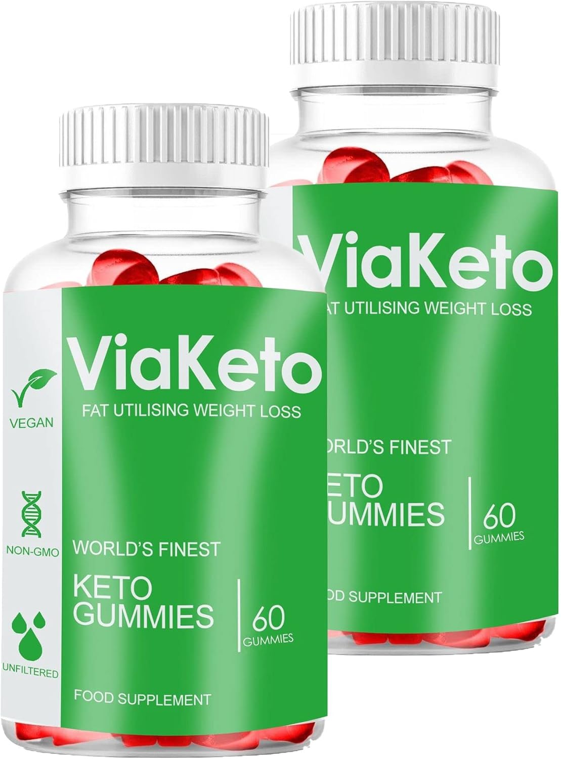 Via Keto Gummies Viaketo Gummies Supports Healthy Weight Loss (120 Gummies)- 2 Bottles