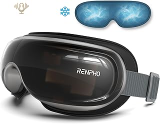 RENPHO Eye Massager with Heat and Cooling for Migraines, Valentine's Day/Birthday Gifts for Women/Men, FSA HSA Eligible, Eyeris 3 Voice Control Eye Mask with DIY Massage Setting, Eye Care for Relax