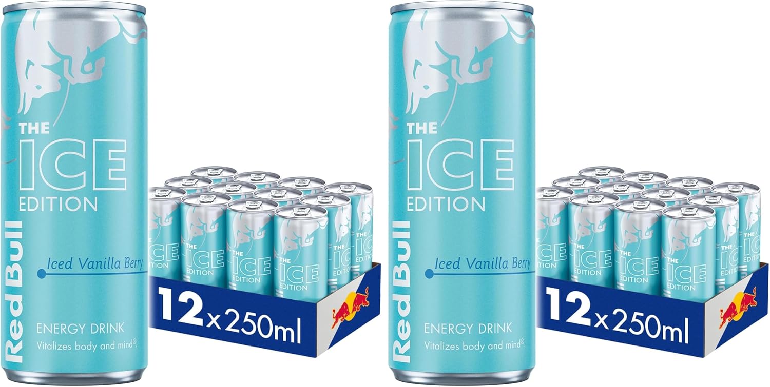 Red Bull Winter Iced Vanilla Berry Edition, 12 x250 ml (Pack of 2)