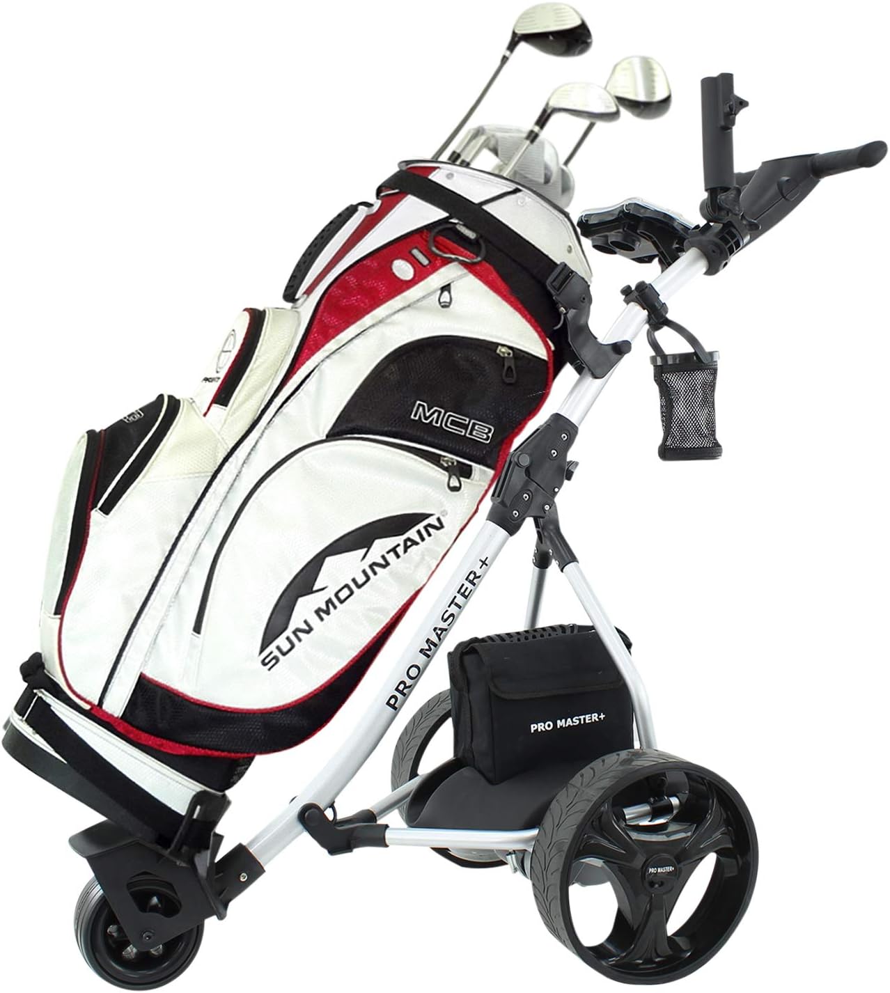 Electric Golf Trolley - Foldable Golf Cart with 36 Hole Lithium/Lead Battery, Powerful 200W Motor & 9 Speed Settings - Lightweight Aluminium Frame, Puncture Proof Wheels & Accessories