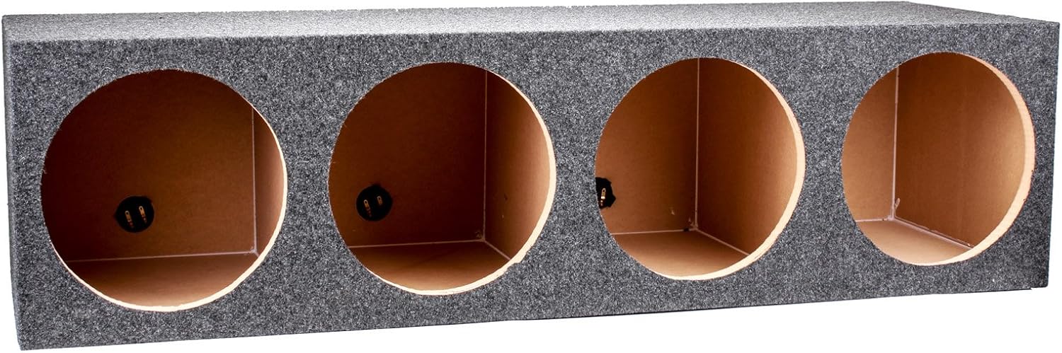 Q Power HD12 4HOLE Heavy Duty Quad 12" Sealed Subwoofer Enclosure Box