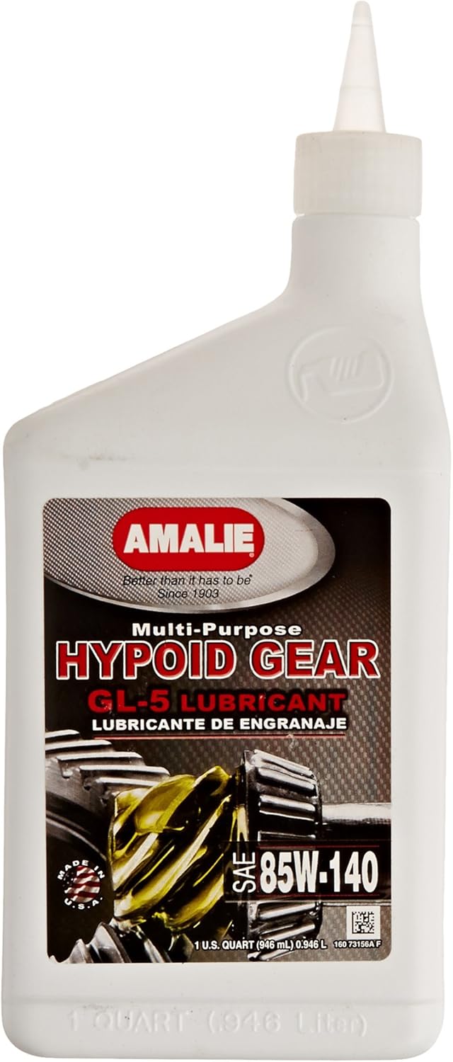 Amalie (73156-56) API GL-5 Certified 85W-140 Hypoid Multi-Performance Gear Oil - 1 Quart