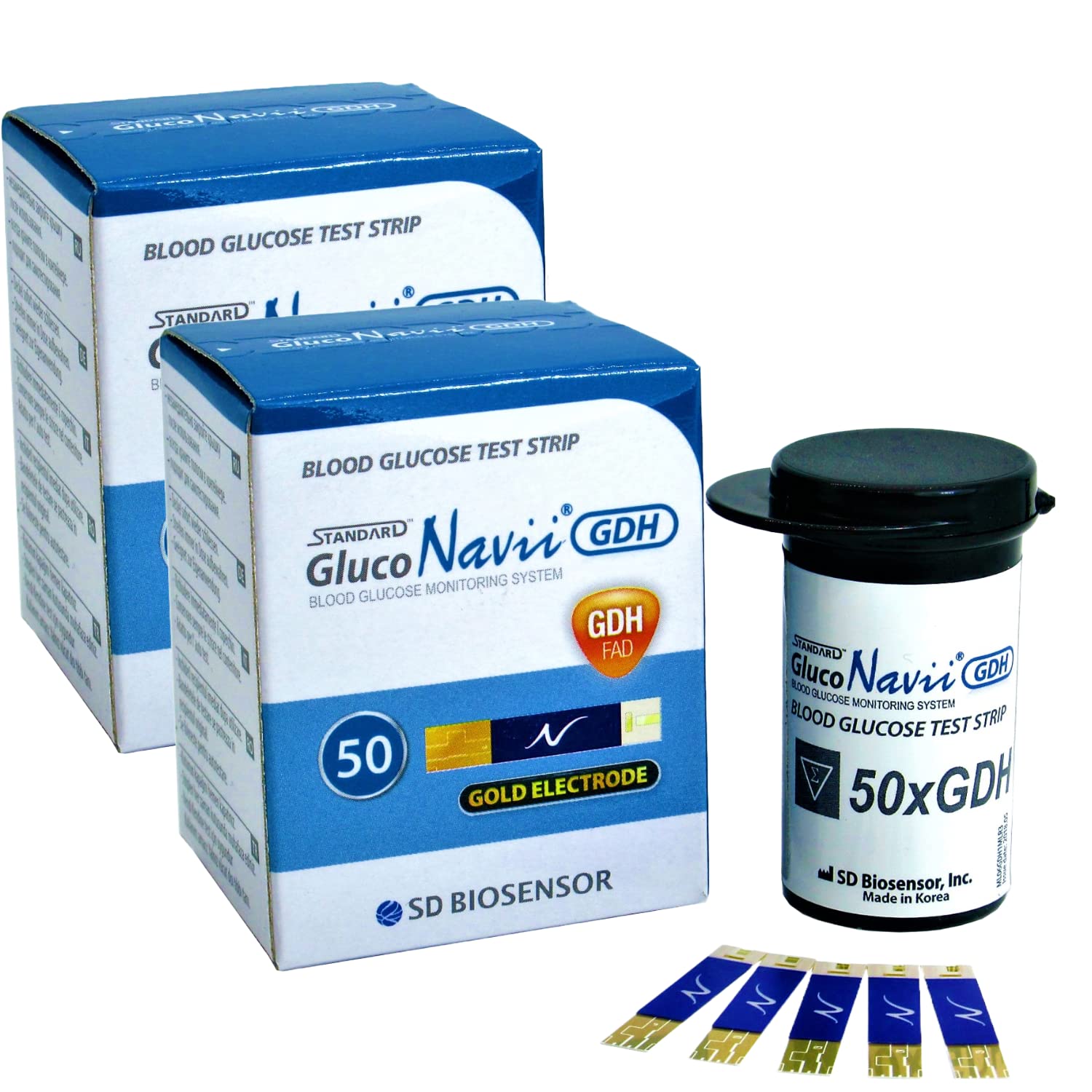 GlucoNavii Blood Glucose Strips 100/50 (100 Test Strips)