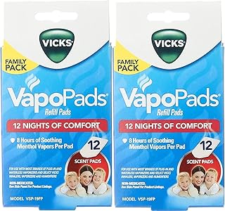 Vicks Vapo Pad Family Pack, 12 Count (Pack of 2)