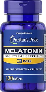 Puritans Pride Melatonin 3 Mg Tablets, 120 Count