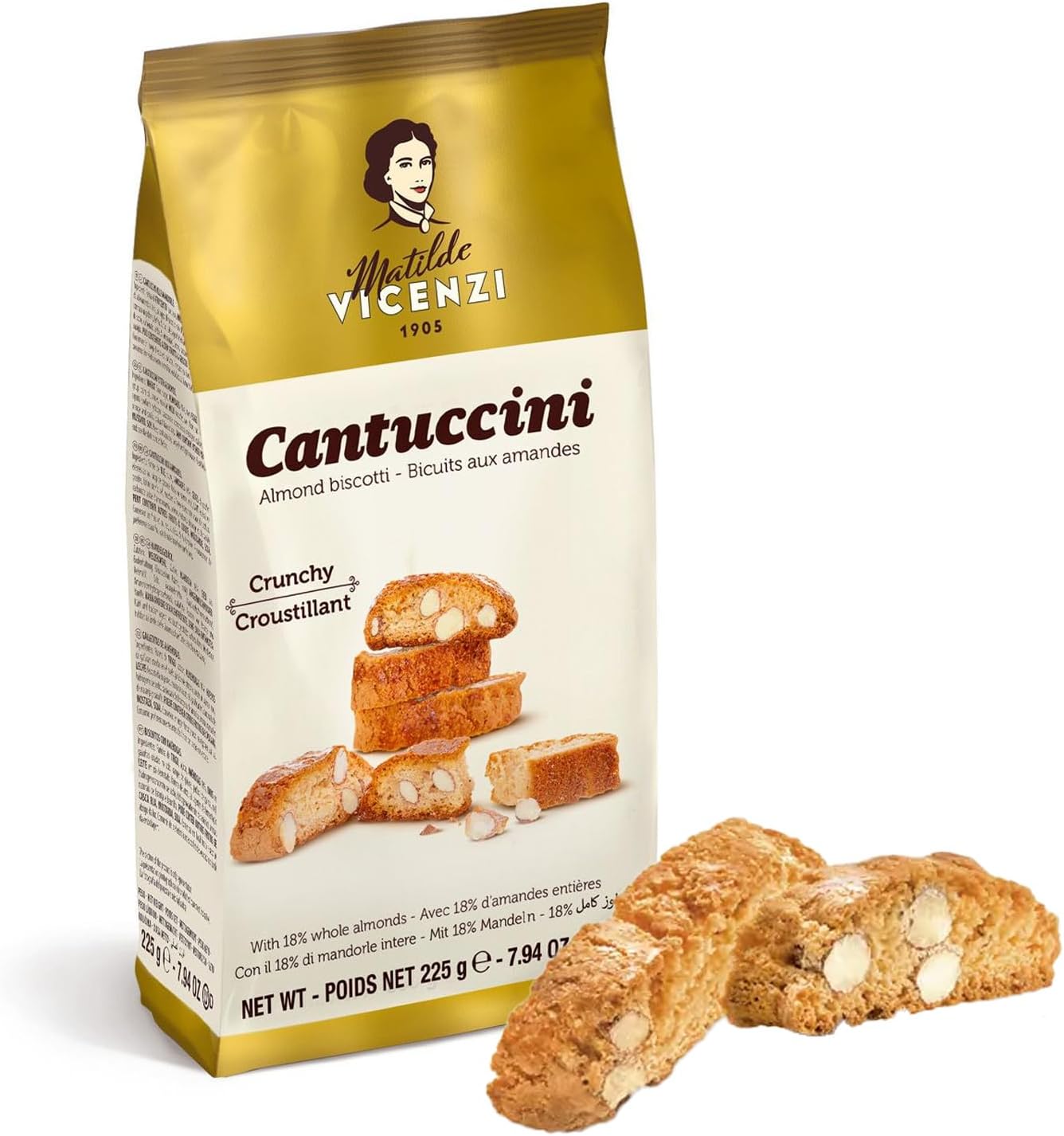 Vicenzi Cantuccini Biscotti, 7.93-Ounce Bags