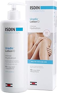 ISDIN Body Lotion Uradin10, 24 Hour Intense Hydration, 10% Urea, Fast Absorbing, Dermatologically Tested, 13.5 Fl Oz