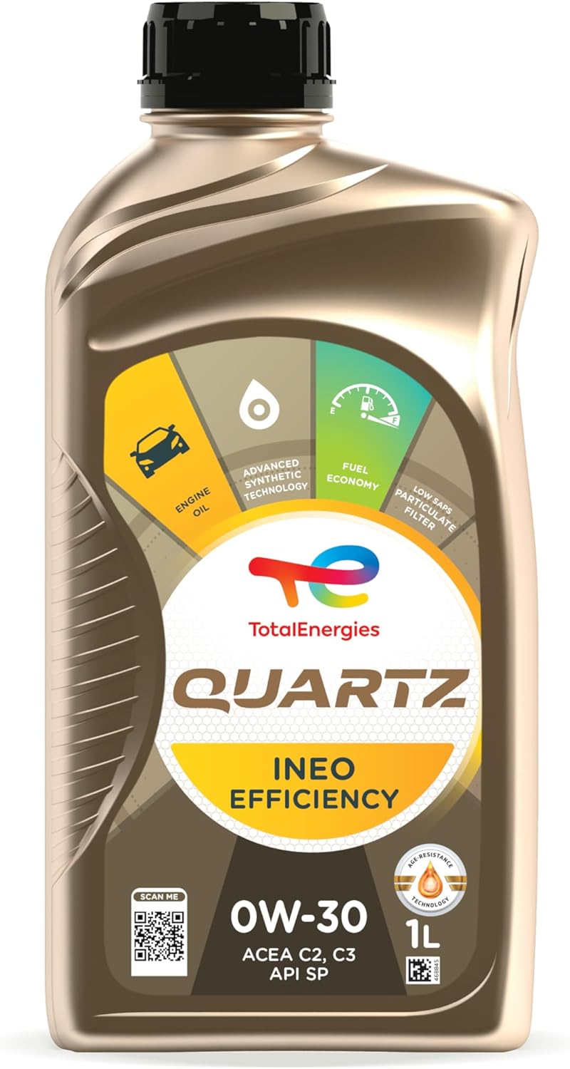 TotalEnergies QUARTZ INEO EFFICIENCY 0W-30 Synthetic Engine Oil - ACEA C2/C3, API SP -1L