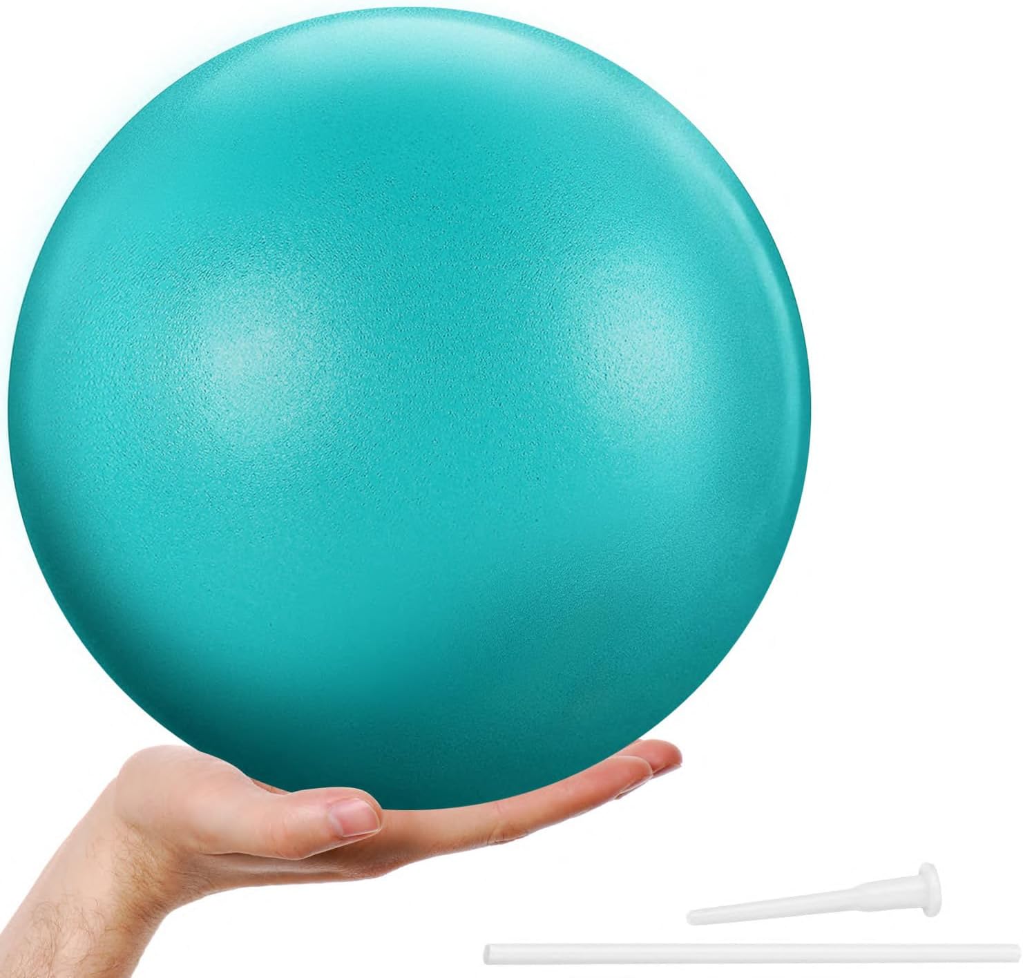 Pure Health 23cm / 9 Inch Soft Pilates Exercise Gym Ball – Perfect for Yoga Exercise Physiotherapy Core Training strength, balance & stability Inflatable Straw for Easy Inflation