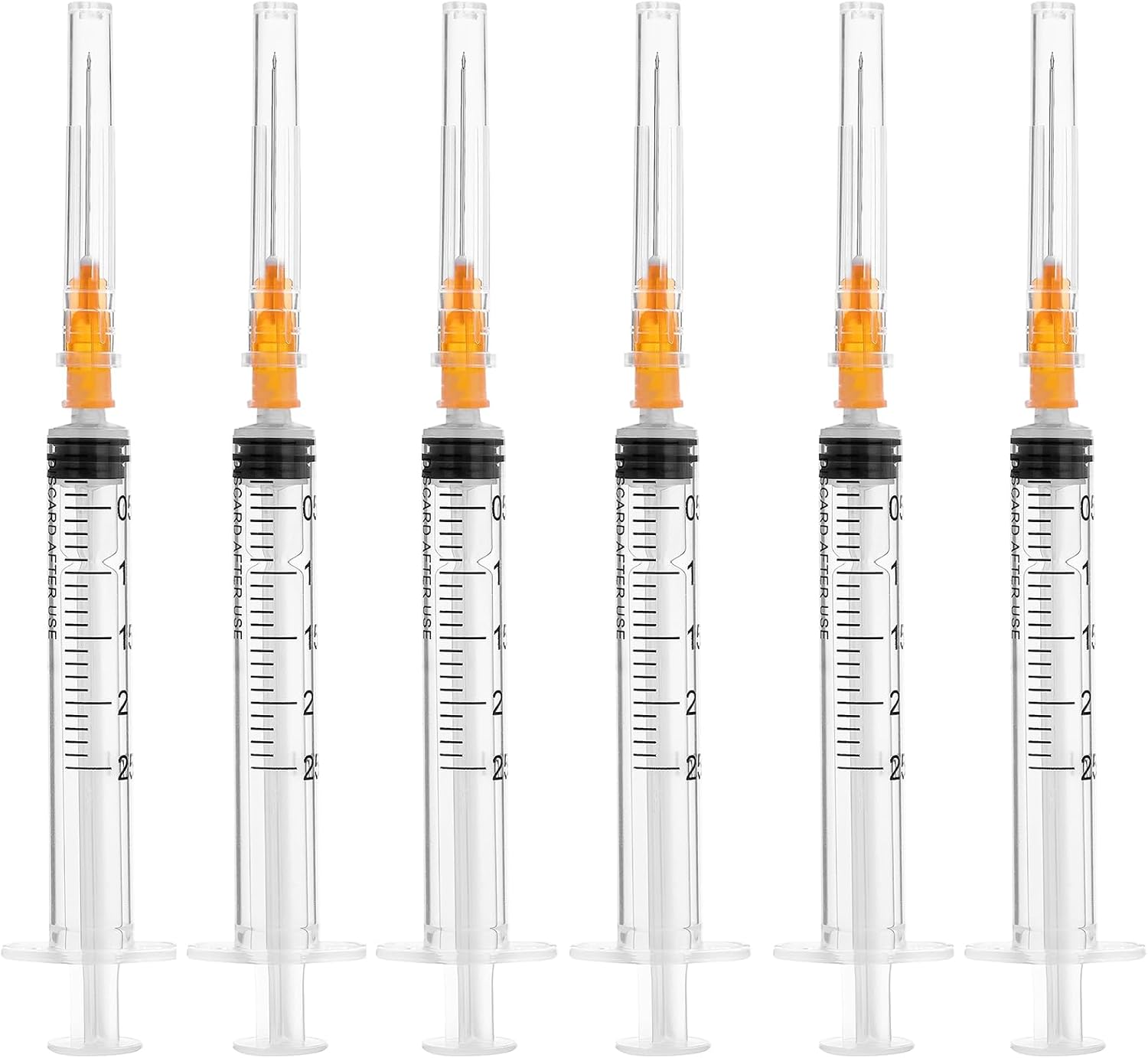 Shudyear 20 Pack 2.5ml/cc 25Ga Plastic Tube Lab Dispensing Tools, Individually Sealed Packaging, Plastic Multiple Uses Measuring Tools
