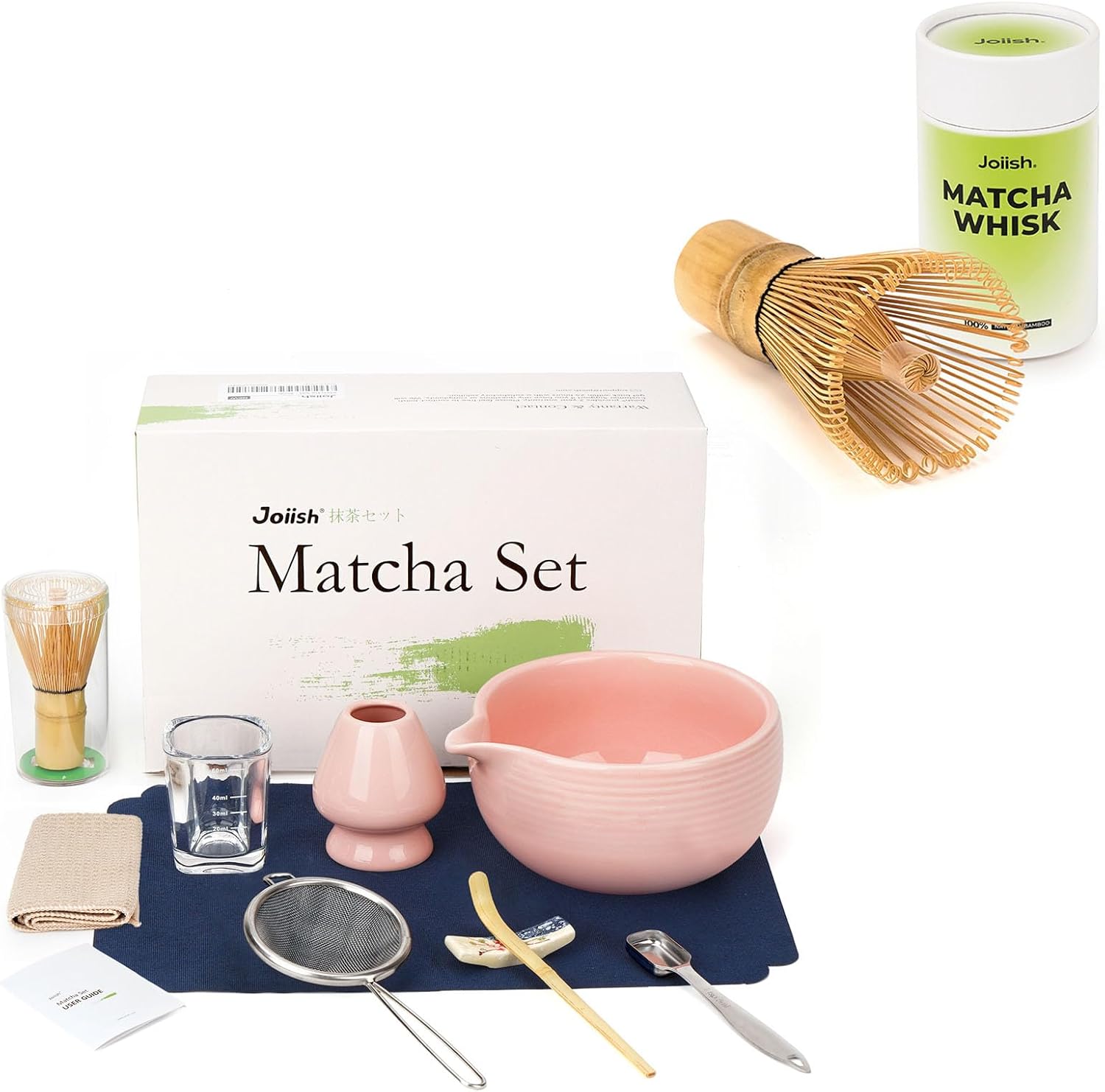 Pink Matcha Kit & Replacement Bamboo Whisk Set
