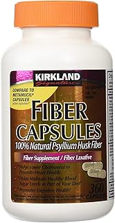 Fiber Capsules Kirkland Therapy for Regularity/Fiber Supplement, 360 capsules - Compare to the Active Ingredient in Metamucil Capsules