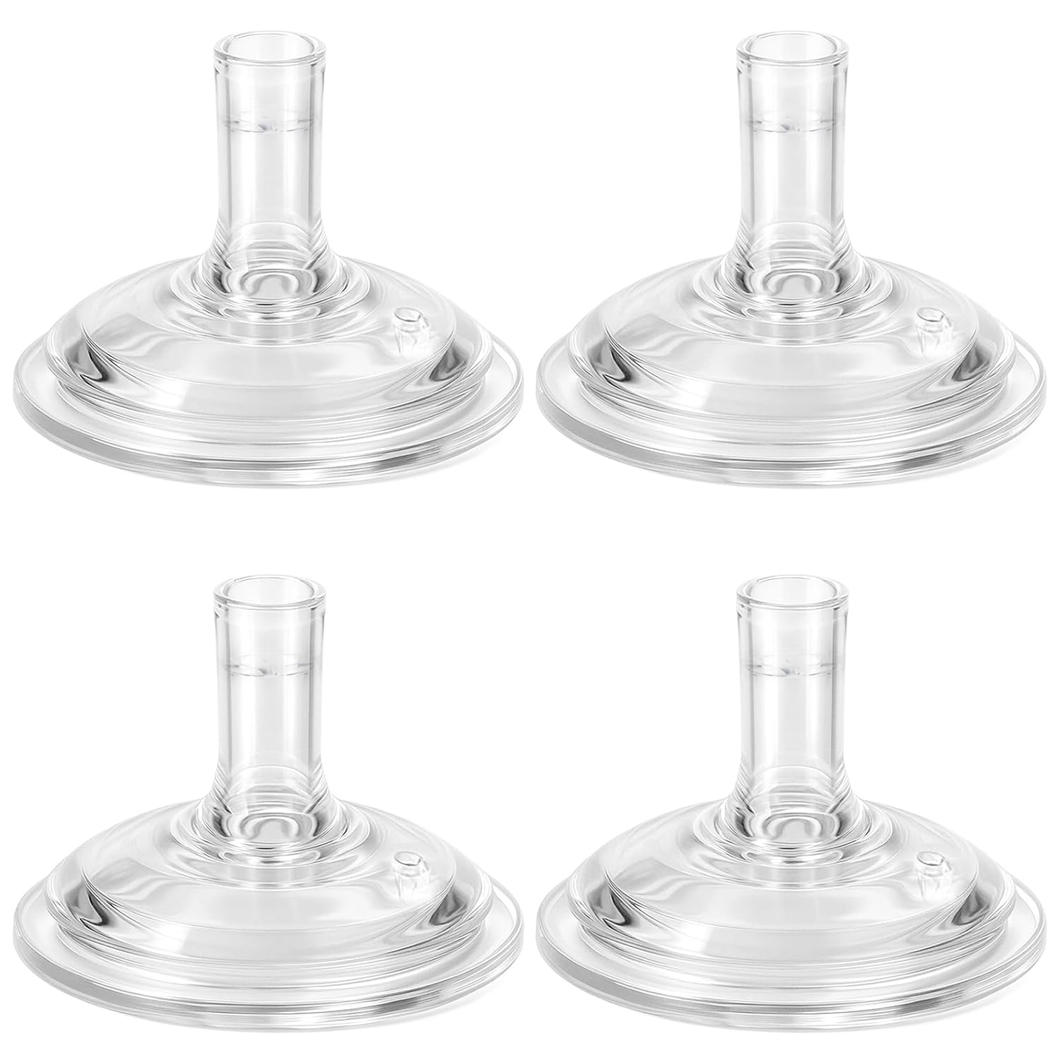 Sippy Straw Cup Nipples for Philips Avent Natural Baby Bottles, My Grippy Spout Sippy Cup and Natural Trainer Sippy Cup, Food Grade Soft Silicone, Variable Flow, 9m+, 4 Count